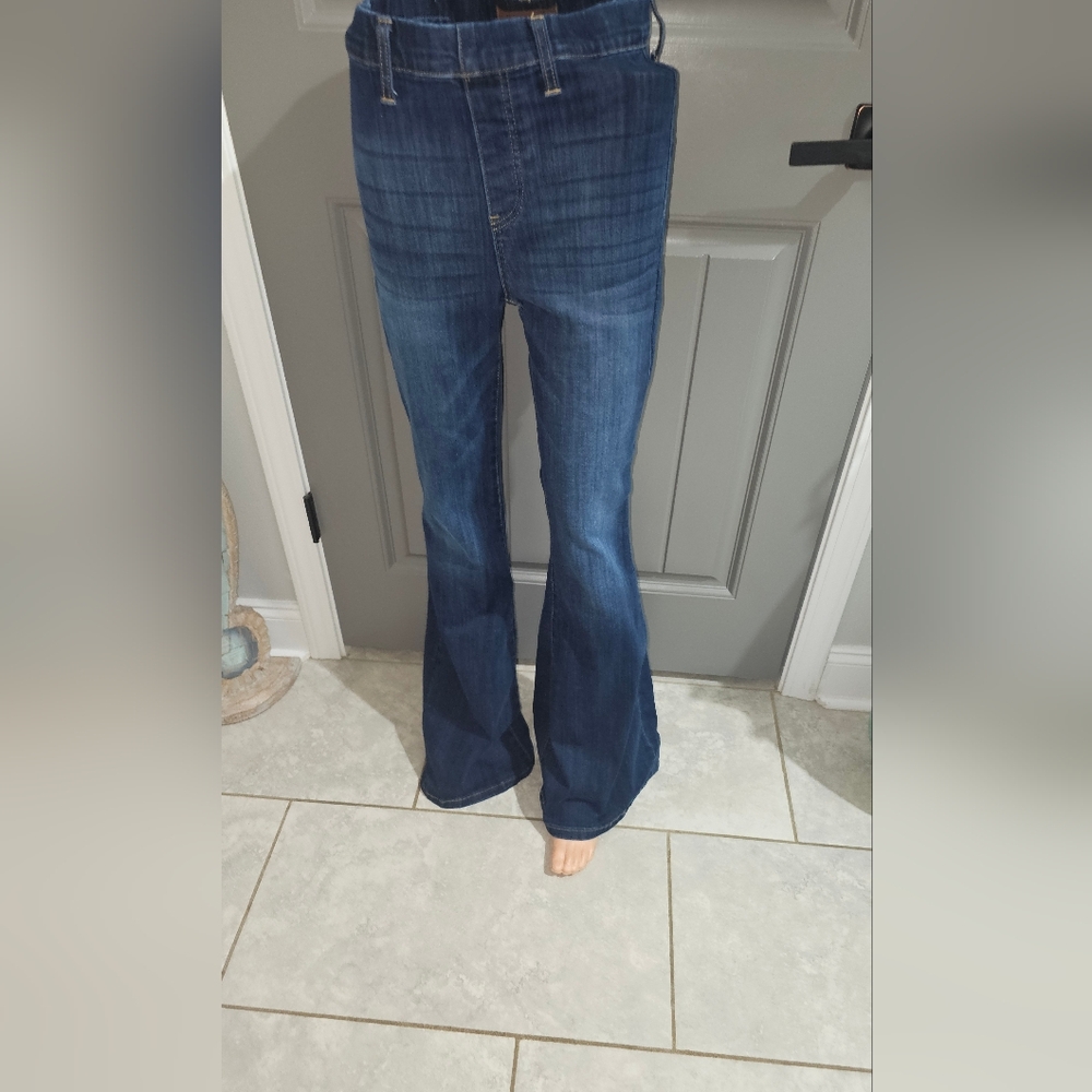 Judy Blue High Waist Pull On Flare Wide Leg Stretch Denim JB88276DK